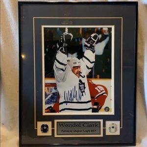 Wendel Clark Autograph Picture Toronto Leaf